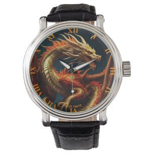 Fantasy Cute Vivid Majestic Great Dragon Watch