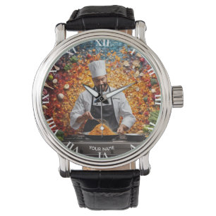 Fantasy Cute Vivid Mosaic Cook Chef Watch