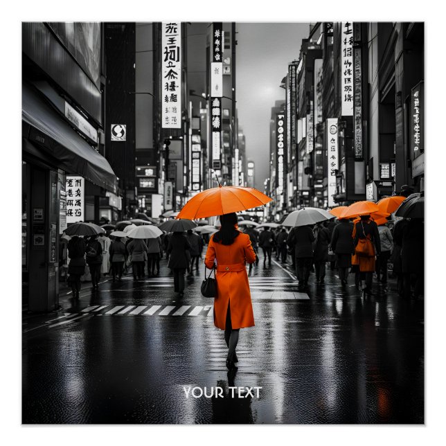 Fantasy Cute Vivid Orange Coat Tokyo Poster (Front)