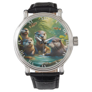 Fantasy Cute Vivid Otter Family Fish Watch