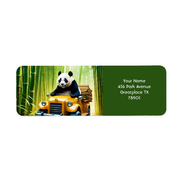 Fantasy Cute Vivid Panda Bamboo Car (Front)