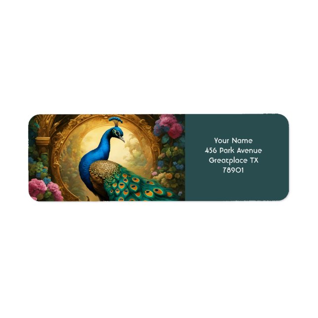 Fantasy Cute Vivid Romantic Peacock Portrait (Front)