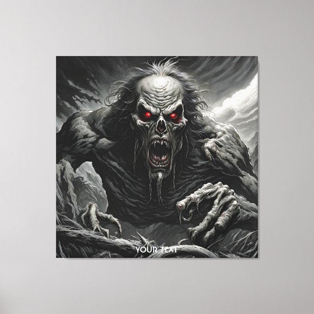 Fantasy Cute Vivid Scary Horror Creature Canvas Print (Front)