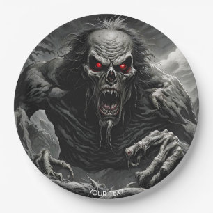 Fantasy Cute Vivid Scary Horror Creature Paper Plate