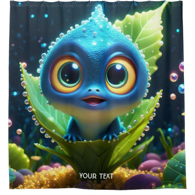 Fantasy Cute Vivid Sea Lovely Creature Shower Curtain (Front)