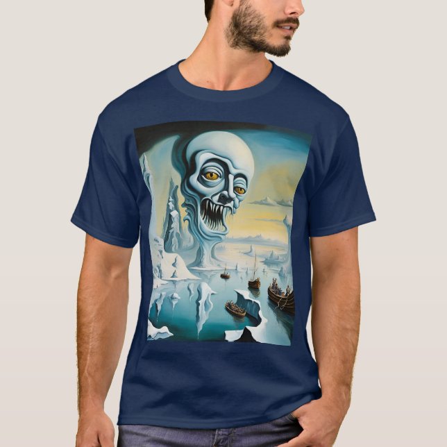 Fantasy Cute Vivid Surrealism Ice Sea T-Shirt (Front)