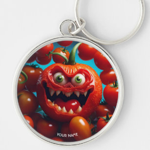 Fantasy Cute Vivid Tomato Funny Creature Key Ring