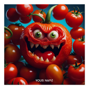 Fantasy Cute Vivid Tomato Funny Creature Poster