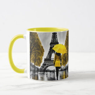 Fantasy Cute Vivid Yellow Coat Paris Mug