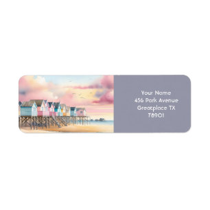 Fantasy Cute Watercolor Beach Huts