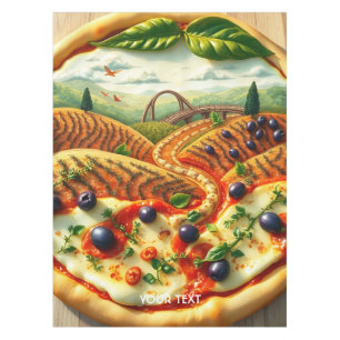 Fantasy Cute Whimsical Italian Landscape Tablecloth