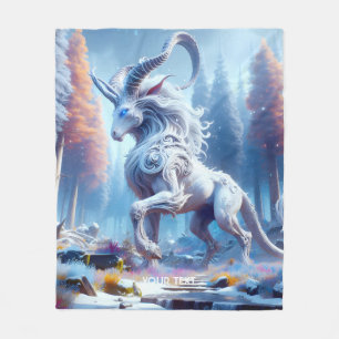 Fantasy Cute  White Chimera Winter Fleece Blanket