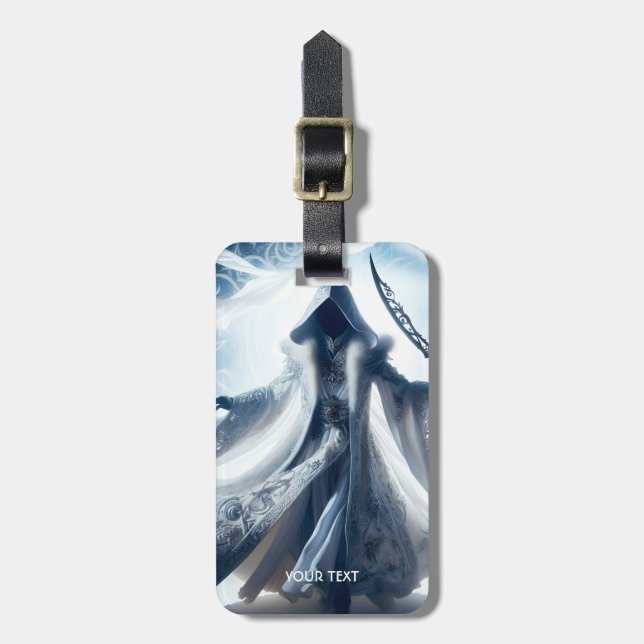 Fantasy Cute White Light Figure Luggage Tag (Front Vertical)