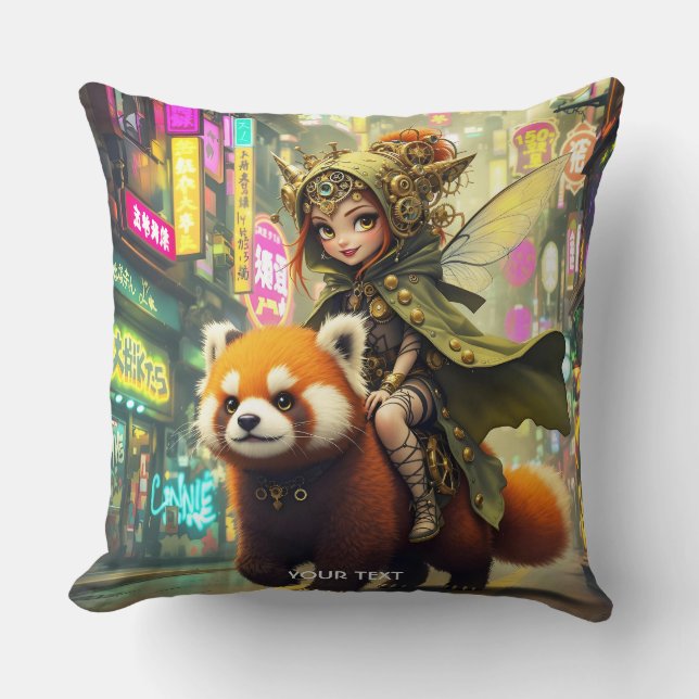 Fantasy Cute Wild Panda Ride Cushion (Front)