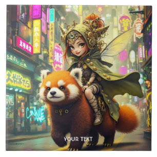 Fantasy Cute Wild Panda Ride Tile