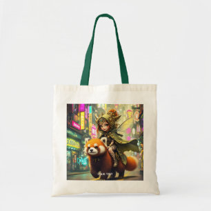 Fantasy Cute Wild Panda Ride Tote Bag