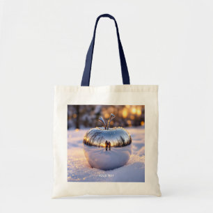 Fantasy Cute Winter Snow Apple Tote Bag