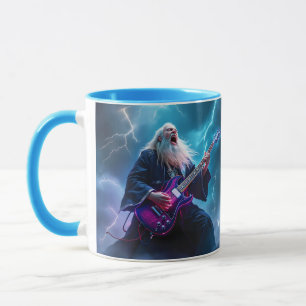 Fantasy Cute Wizard Playing Guitar Mug