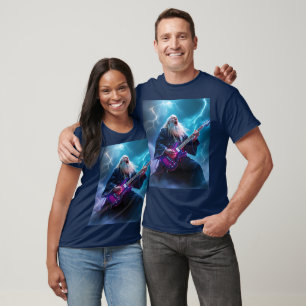 Fantasy Cute Wizard Playing Guitar T-Shirt