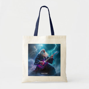Fantasy Cute Wizard Playing Guitar Tote Bag