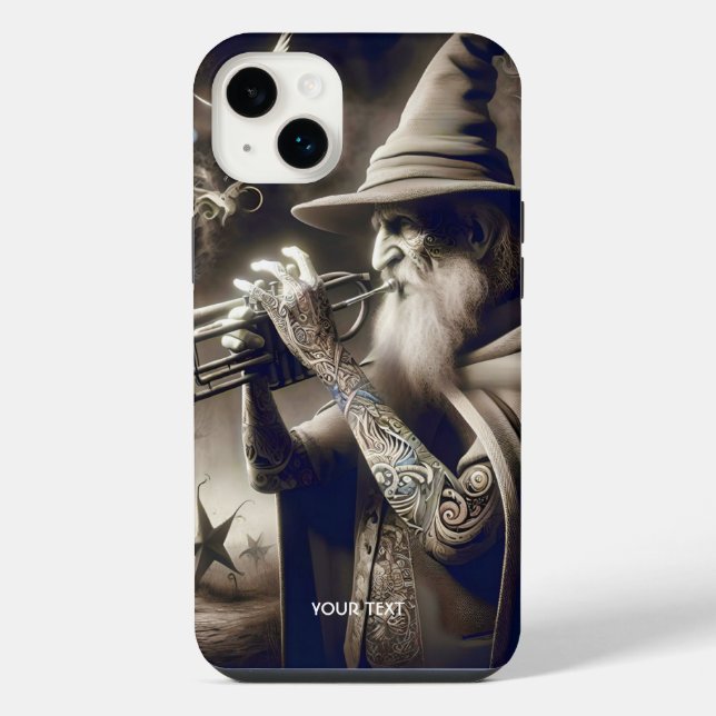 Fantasy Cute Wizard Trumpet Forest iPhone Case (Back)