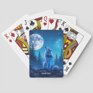 Fantasy Cute  Wolf Double Exposition  Playing Cards