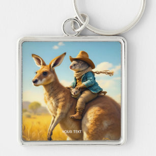 Fantasy Cute Wombat Kangaroo Koala Key Ring