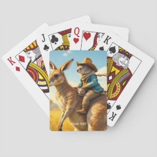 Fantasy Cute Wombat Kangaroo Koala Playing Cards