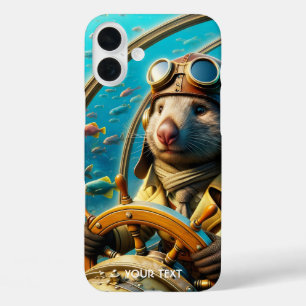 Fantasy Cute Wombat Pilot Underwater iPhone 16 Plus Case