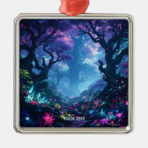 Fantasy Cute Wonderful Night Forest Metal Tree Decoration