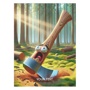 Fantasy Cute Wood Axe Forest Tablecloth