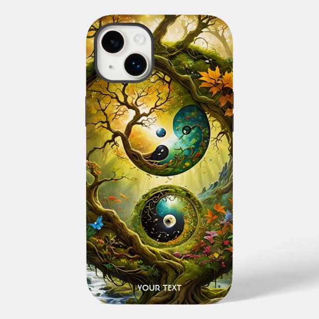 Fantasy Cute Yin Yang Forest Case-Mate iPhone Case (Back)