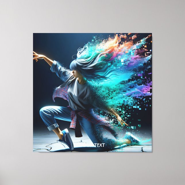 Fantasy Cute Young Dancing Girl Canvas Print (Front)