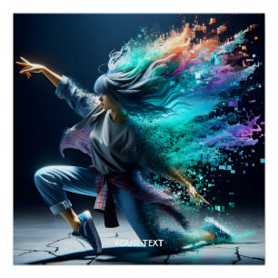 Fantasy Cute Young Dancing Girl Poster