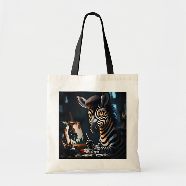 Fantasy Cute Zebra Face Painting Tote Bag (Front)