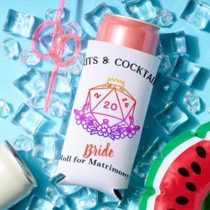 Fantasy/D&D Bachelorette Party: Crits & Cocktails Seltzer Can Cooler
