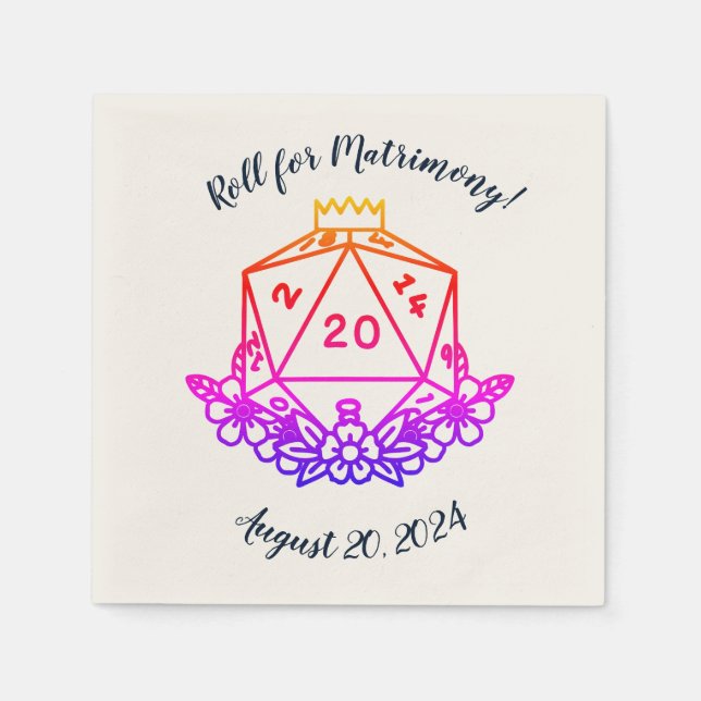 Fantasy D&D Wedding/Bachelorette Party Napkin (Front)