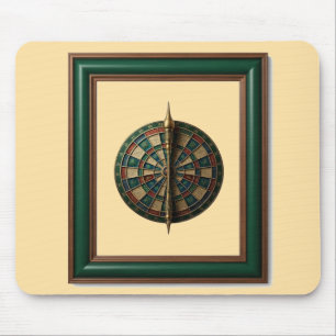 Fantasy Dart Board With Futuristic Dart Mouse Mat