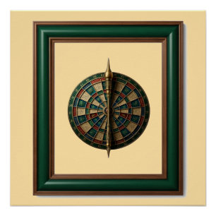 Fantasy Dart Board With Futuristic Dart Poster