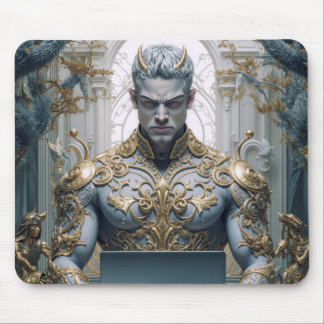 Fantasy Demon Warrior at Laptop Mouse Mat