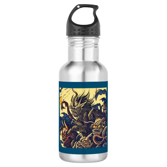 Fantasy Demons - Woodcut 4 532 Ml Water Bottle (Front)