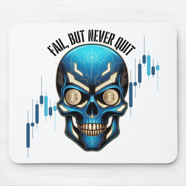 Fantasy Design | Crypto Btc | Motivation | Blue Mouse Mat (Front)