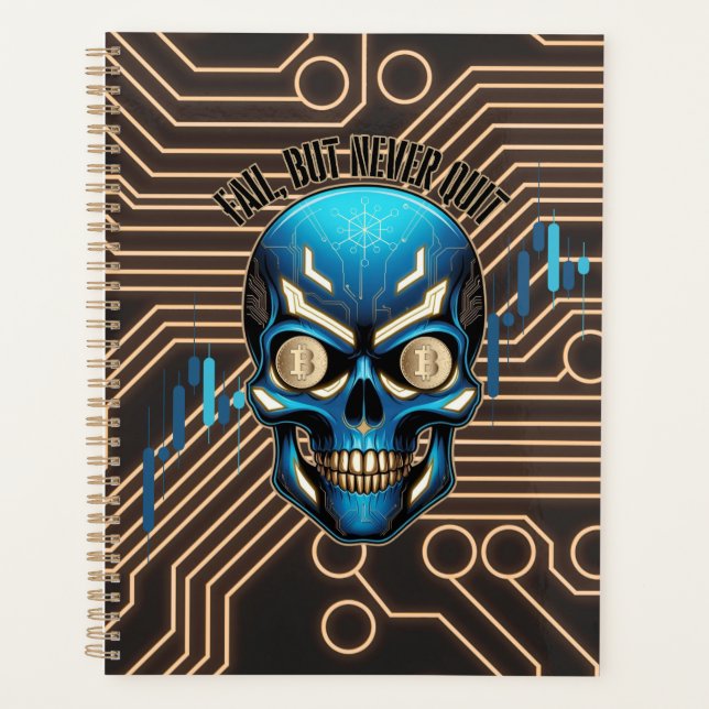 Fantasy Design | Crypto Btc | Motivation | Blue Planner (Front)