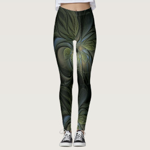 Fantasy design on black background with cool colou leggings