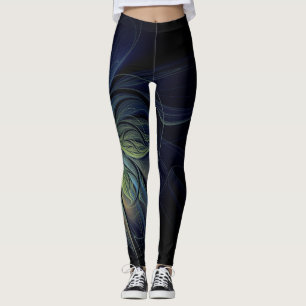 Fantasy design on black background with cool colou leggings