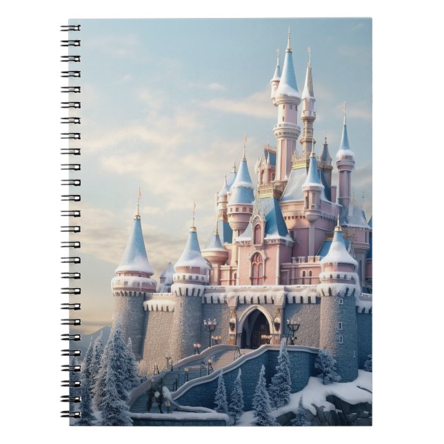 Fantasy digital castle in the mountains  notebook (Front)