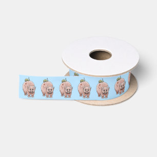 Fantasy dinosaurs satin ribbon