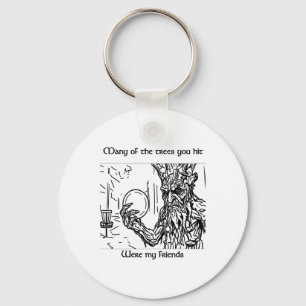 Fantasy Disc Golf Tree Ent Stylised Light Colours  Key Ring