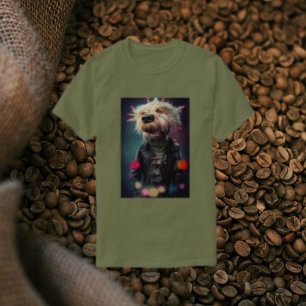 Fantasy Dog, Modern Pop Art Men's Green T-Shirt