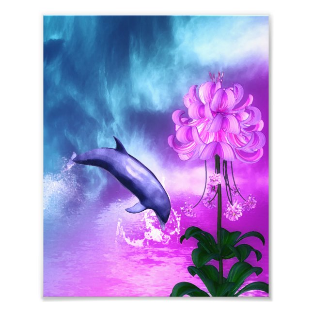 Fantasy Dolphin Photo Print (Front)